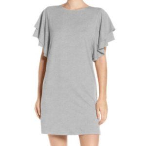 Felicity & Coco Grey Ruffle Sleeve Dress Size S